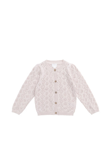 Mila Cardigan - Soft Misty Rose Childrens Cardigan from Jamie Kay USA