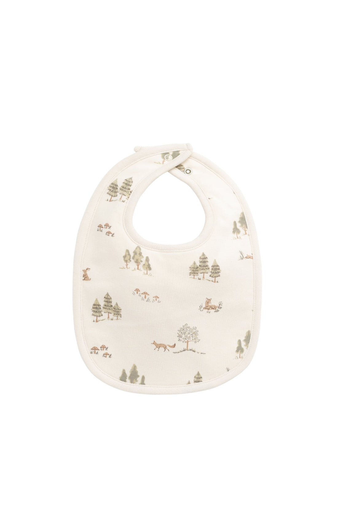 Organic Cotton Bib - Pine Forest Friends Childrens Bib from Jamie Kay USA