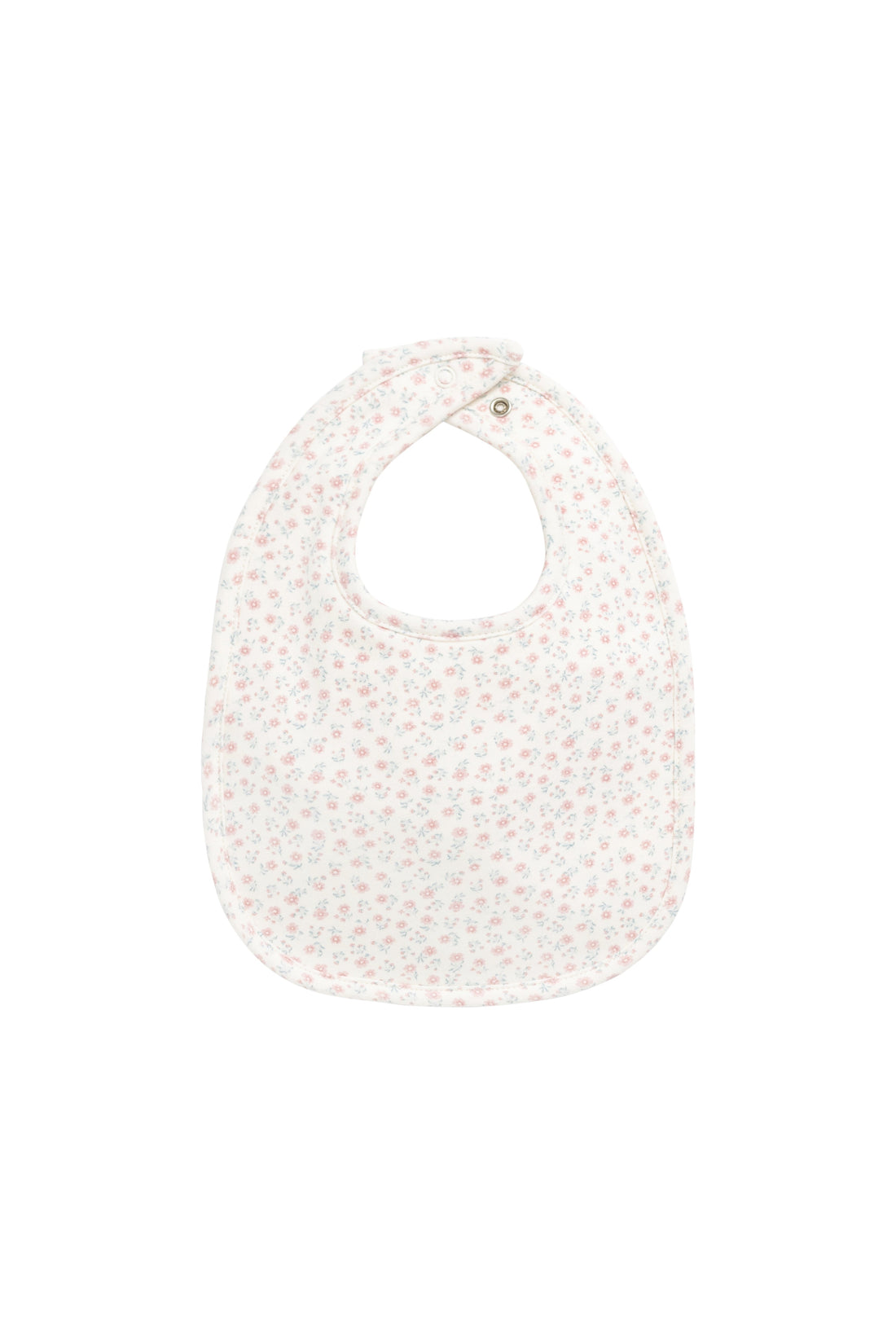 Organic Cotton Bib - Posy Garden Pink Childrens Bib from Jamie Kay USA