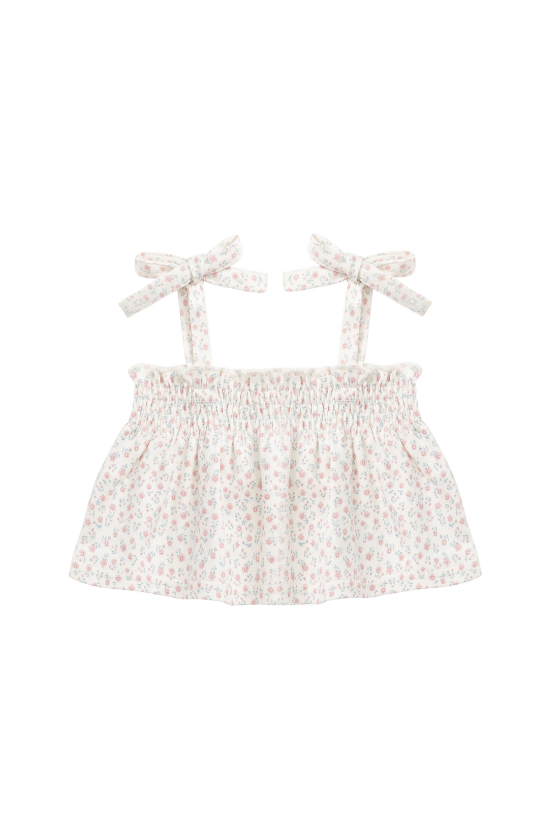 Organic Cotton Emmeline Top - Posy Garden Pink Childrens Top from Jamie Kay USA