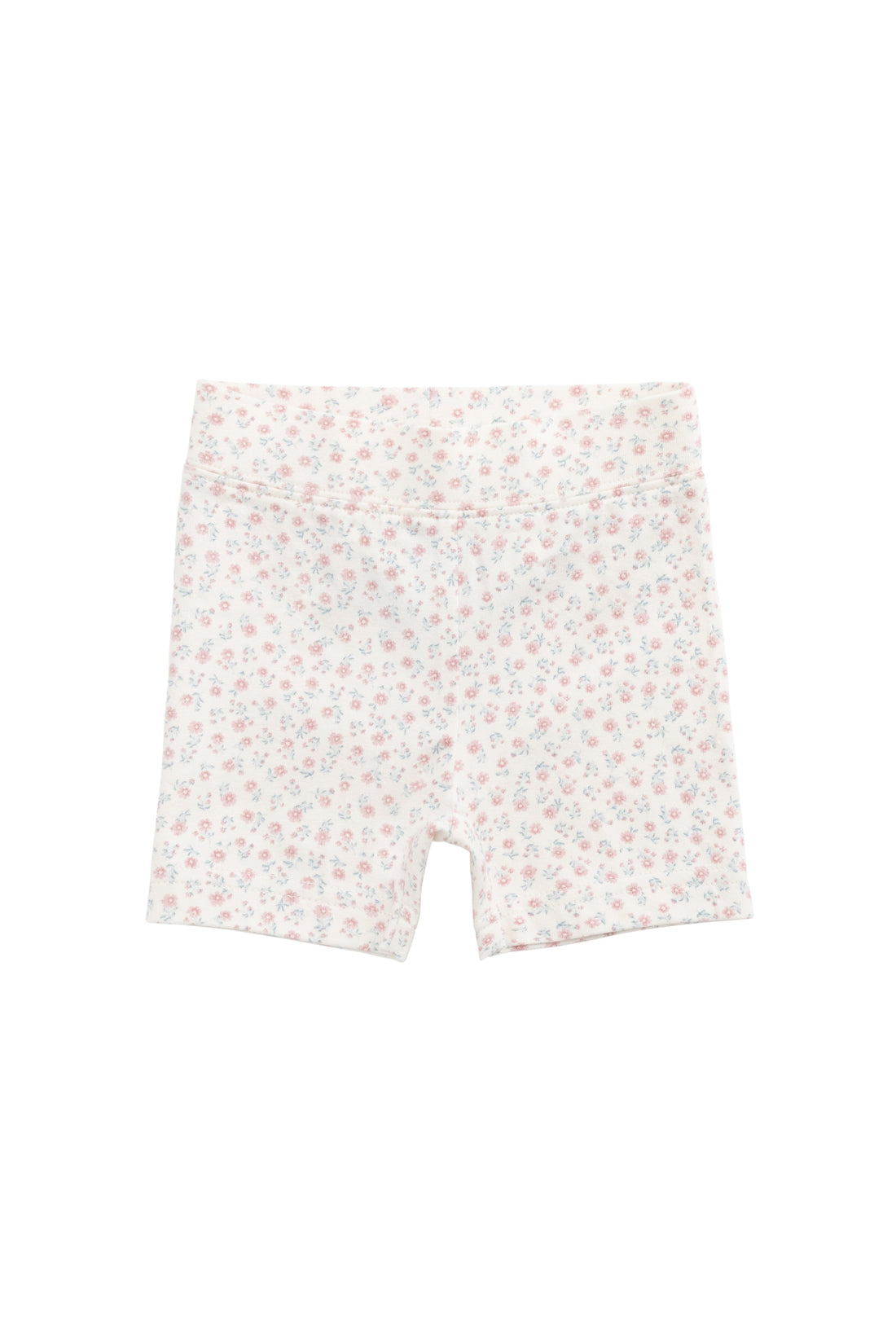Organic Cotton Everyday Bike Short - Posy Garden Pink Childrens Short from Jamie Kay USA