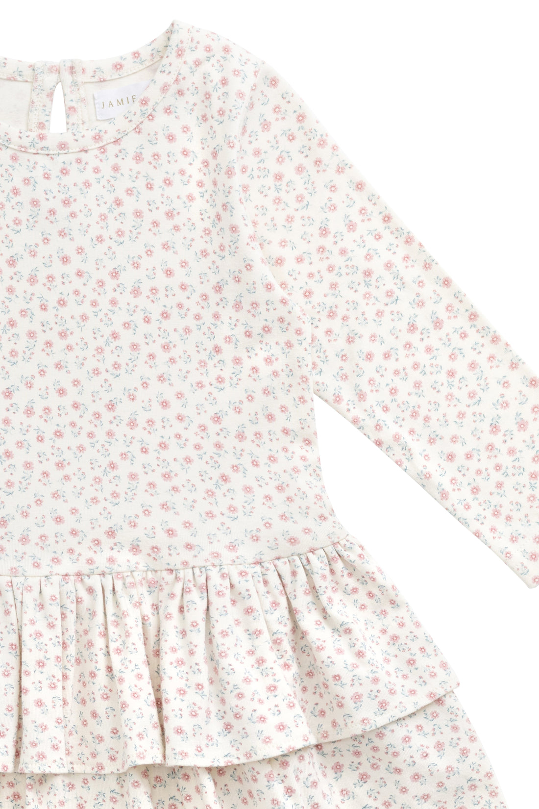 Organic Cotton Fayette Dress - Posy Garden Pink Childrens Dress from Jamie Kay USA