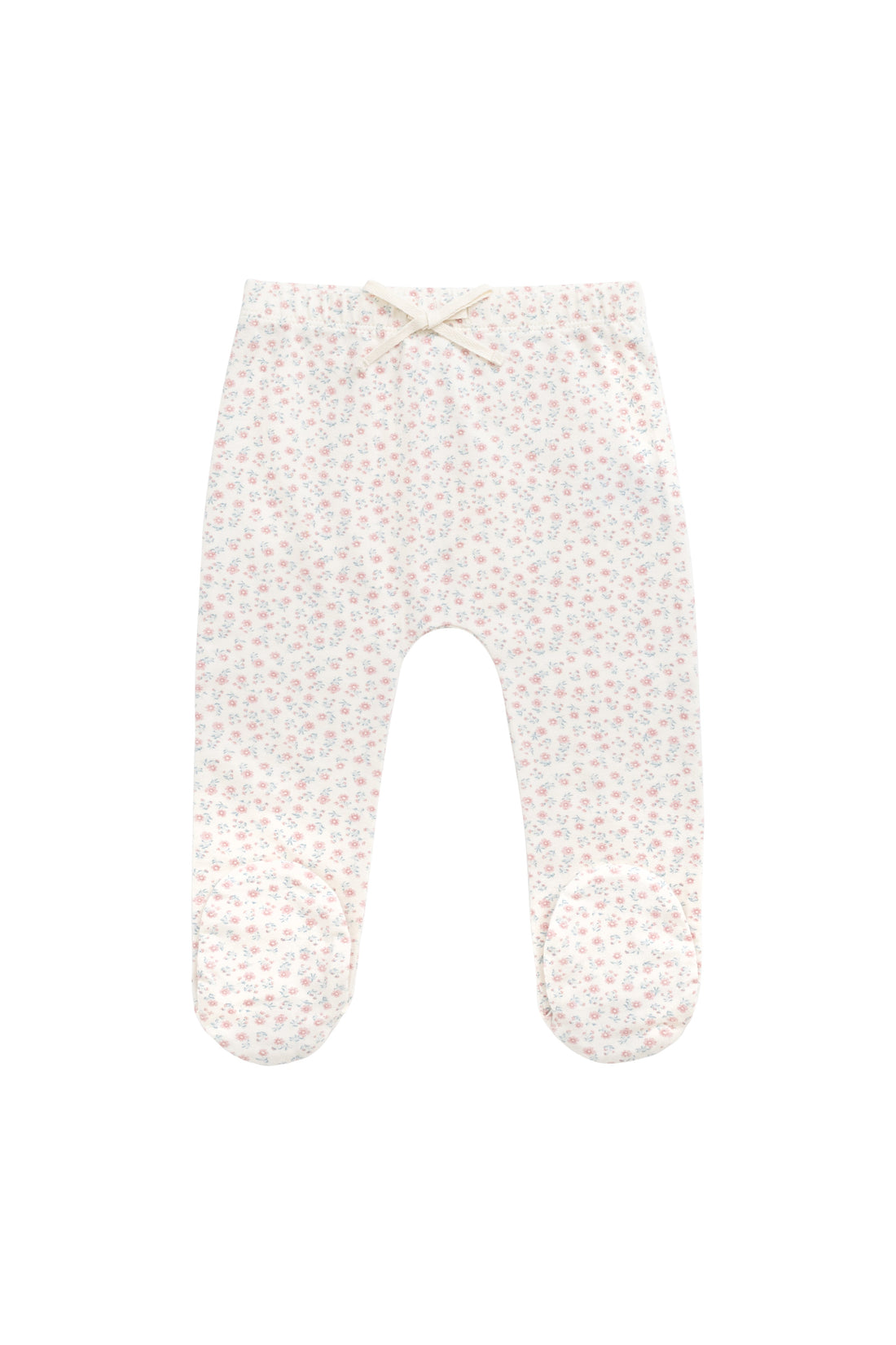 Organic Cotton Footed Pant - Posy Garden Pink Childrens Pant from Jamie Kay USA