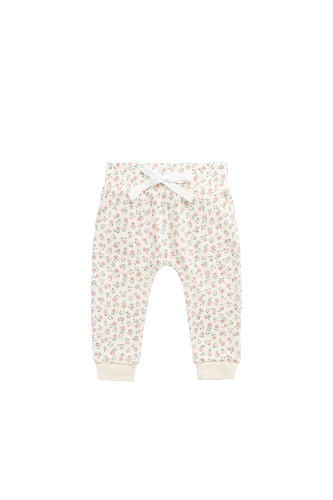 Organic Cotton Lilith Track Pant - Posy Garden Pink Childrens Pant from Jamie Kay USA