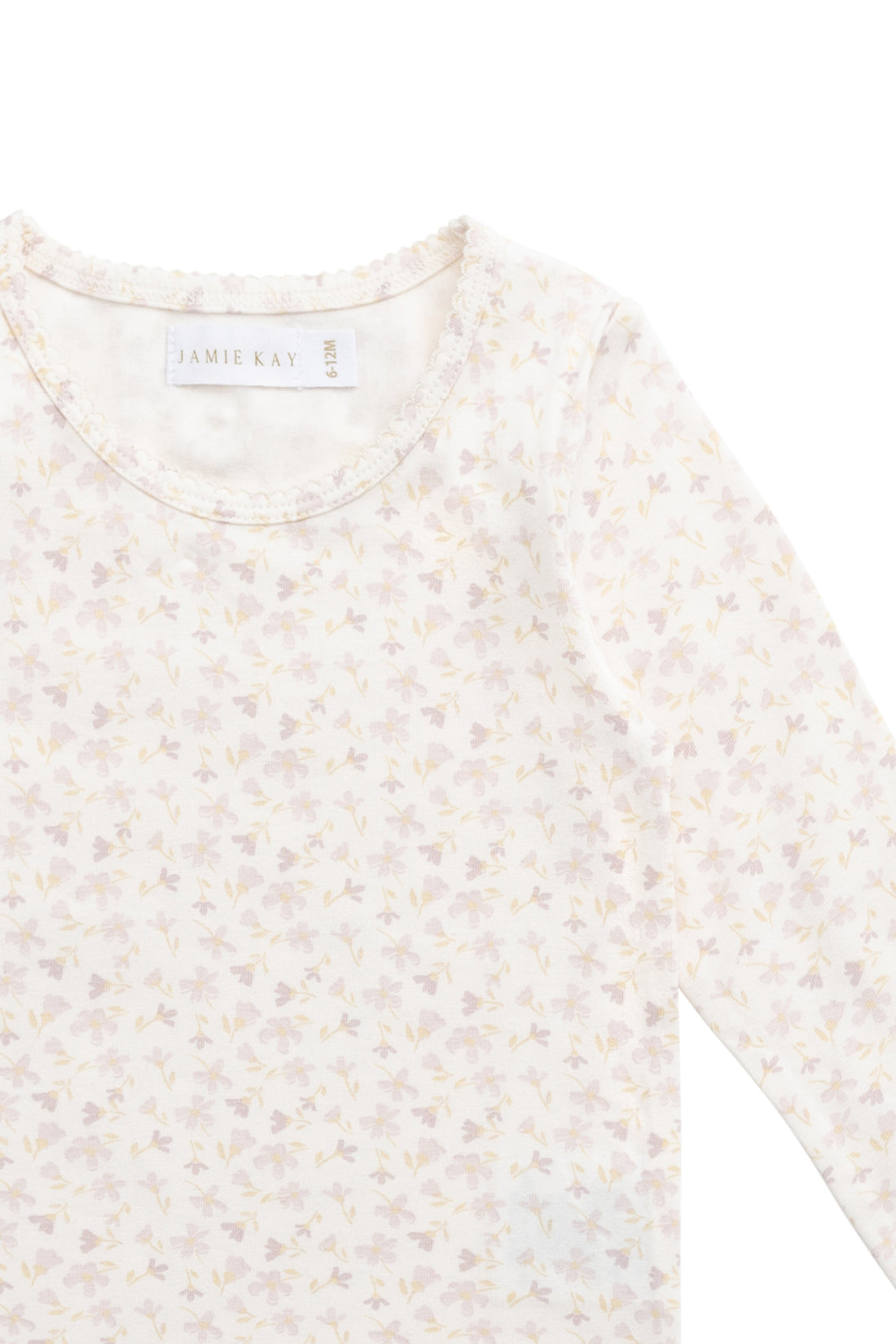 Organic Cotton Long Sleeve Top - Aries Mauve Childrens Top from Jamie Kay USA