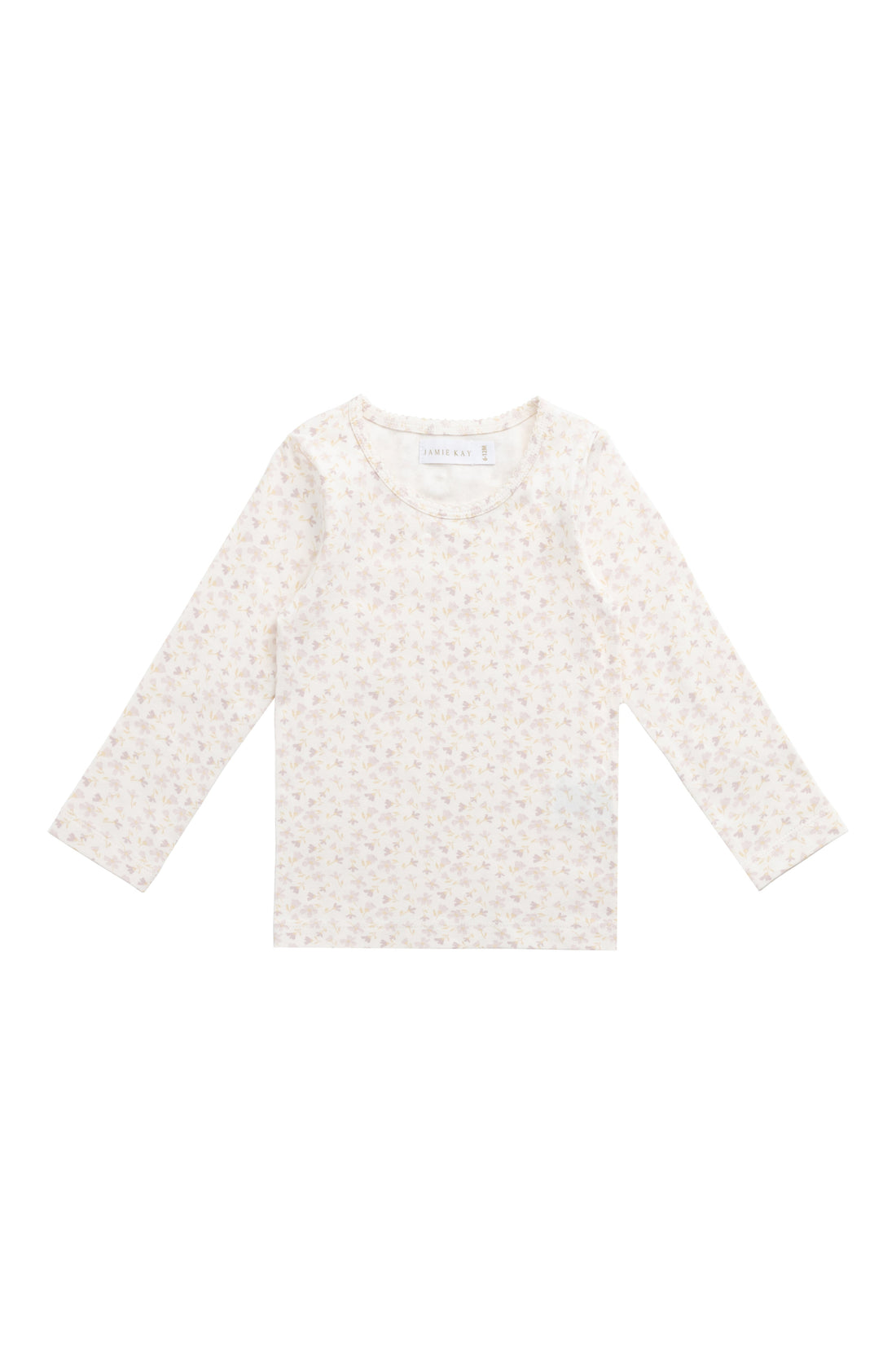 Organic Cotton Long Sleeve Top - Aries Mauve Childrens Top from Jamie Kay USA