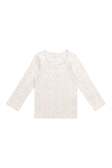 Organic Cotton Long Sleeve Top - Aries Mauve Childrens Top from Jamie Kay USA