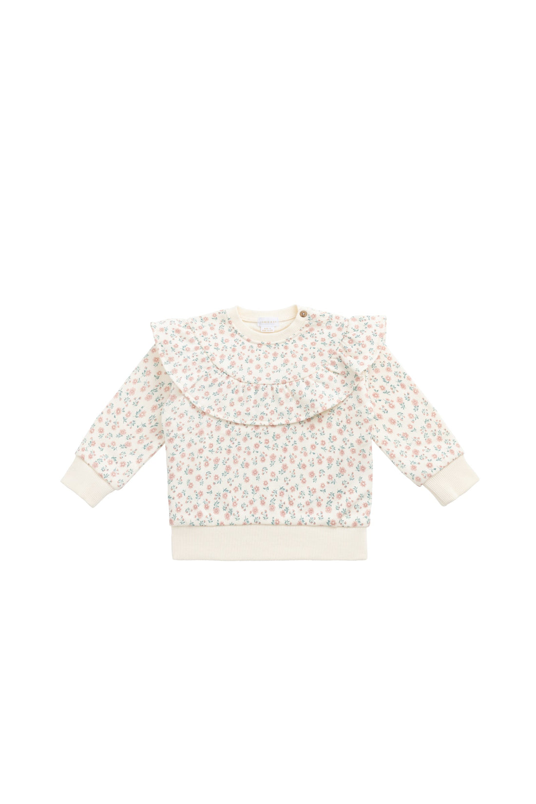 Organic Cotton Mckinley Sweatshirt - Posy Garden Pink Childrens Top from Jamie Kay USA