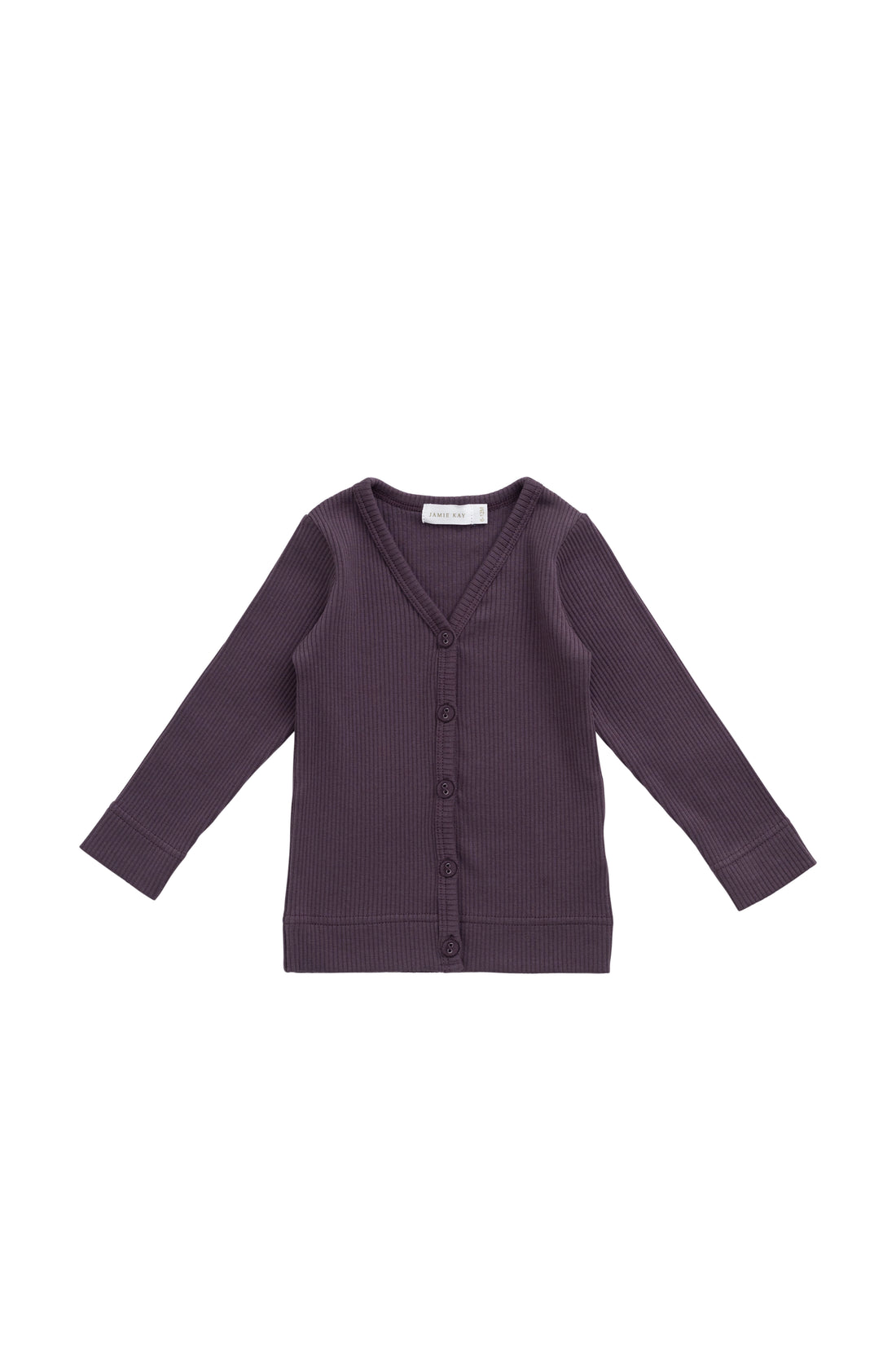 Organic Cotton Modal Cardigan - Blackberry Childrens Cardigan from Jamie Kay USA