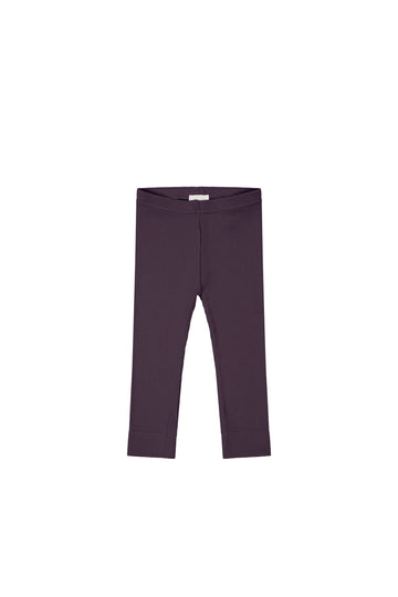 Organic Cotton Modal Everyday Legging - Blackberry Childrens Legging from Jamie Kay USA
