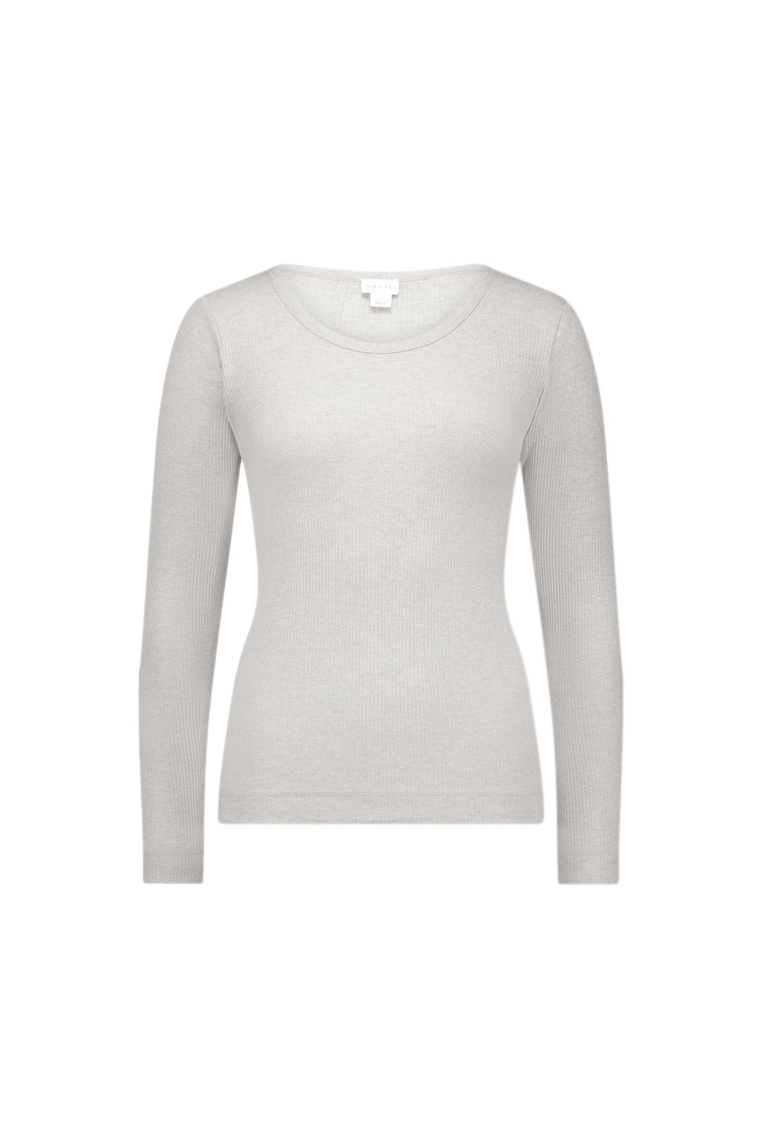 Organic Cotton Modal Grace Womens Rib Long Sleeve Top - Light Grey Marle Childrens Top from Jamie Kay USA