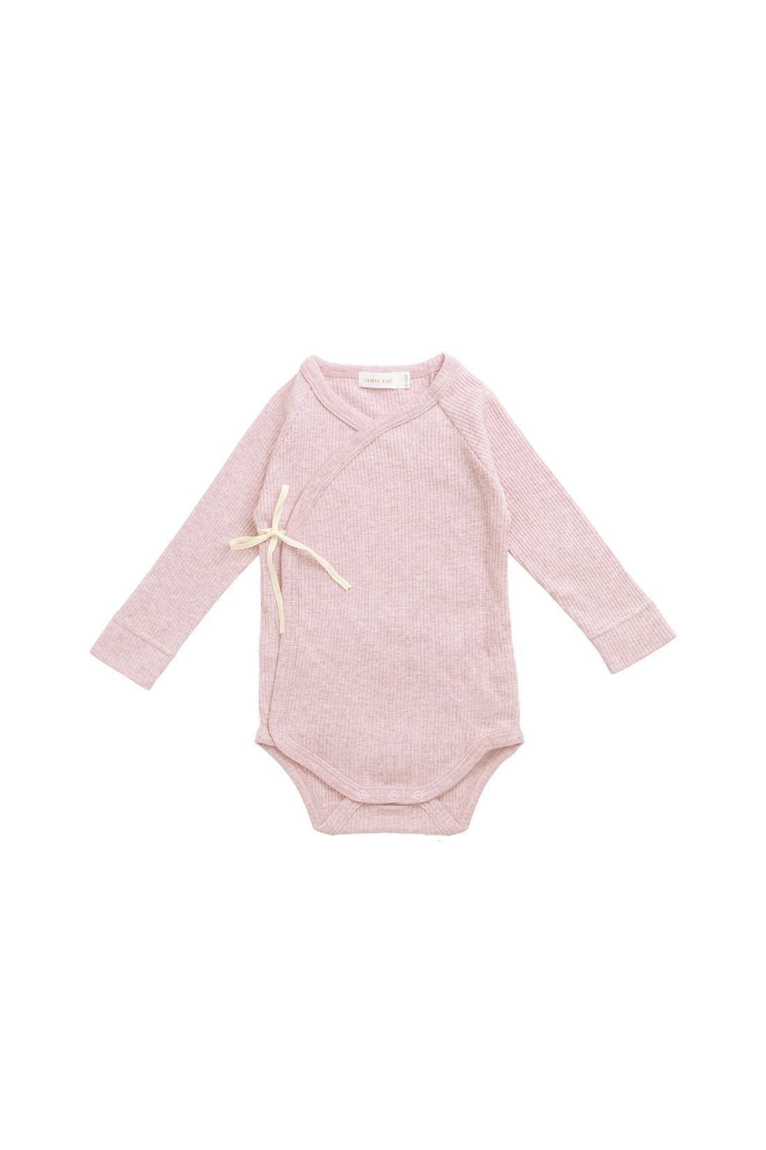 Organic Cotton Modal Marina Long Sleeve Bodysuit - Chalk Marle Childrens Bodysuit from Jamie Kay USA
