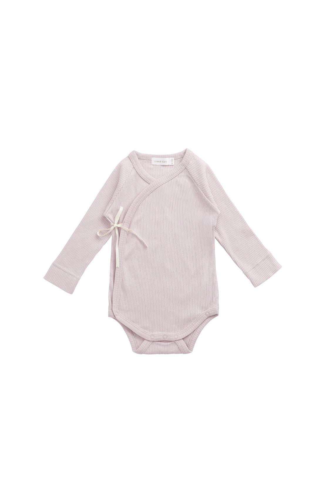 Organic Cotton Modal Marina Long Sleeve Bodysuit - Violet Tint Childrens Bodysuit from Jamie Kay USA