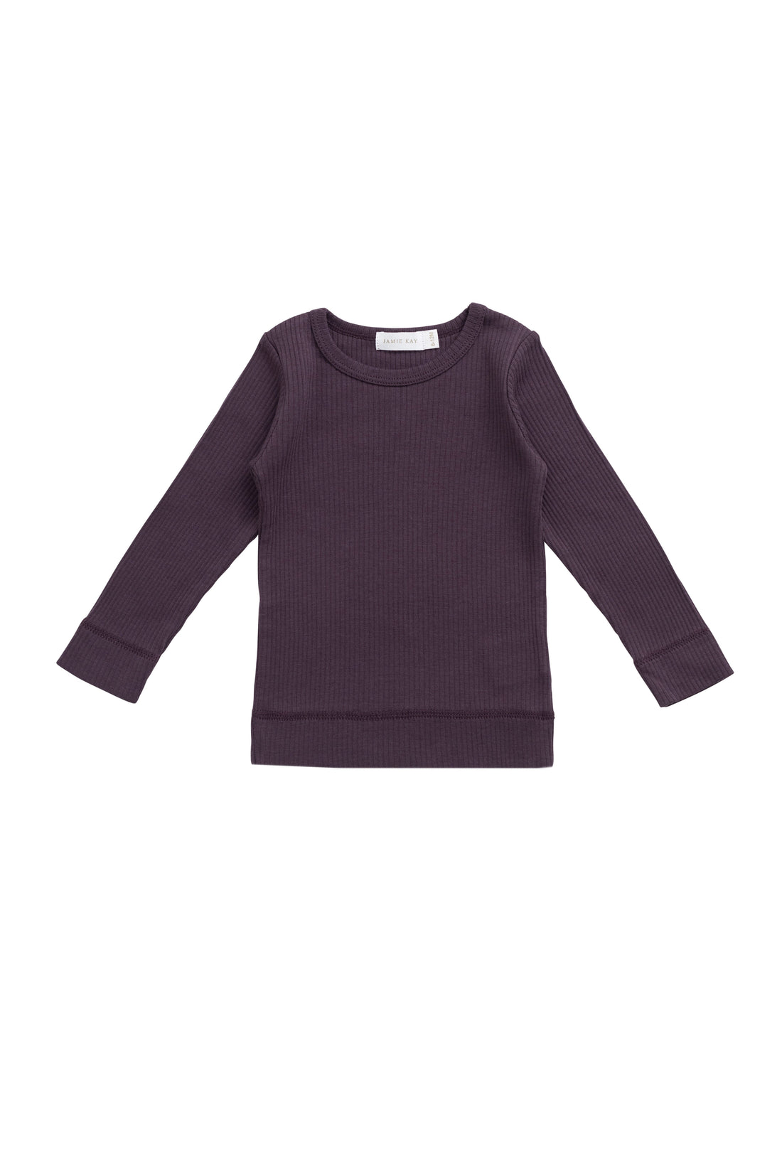 Organic Cotton Modal Marina Long Sleeve Top - Blackberry Childrens Top from Jamie Kay USA