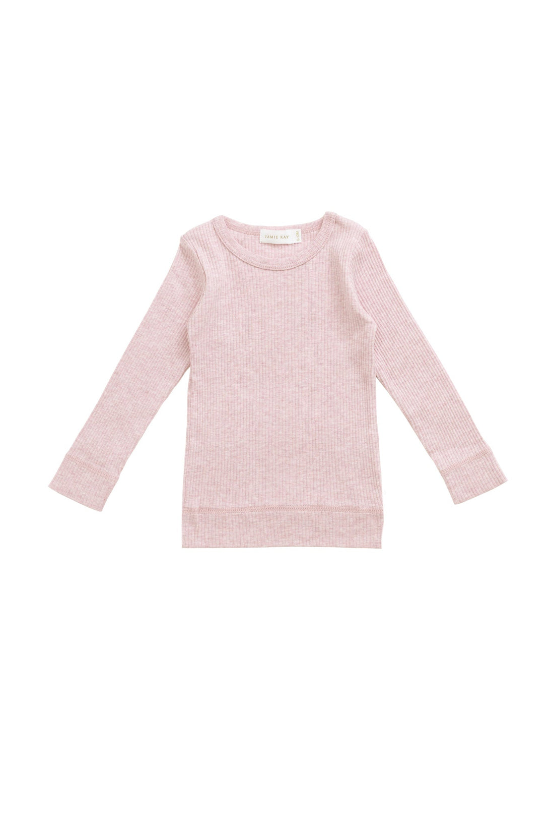 Organic Cotton Modal Marina Long Sleeve Top - Chalk Marle Childrens Top from Jamie Kay USA