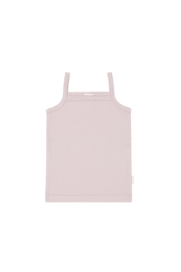 Organic Cotton Modal Marina Singlet - Violet Tint Childrens Top from Jamie Kay USA
