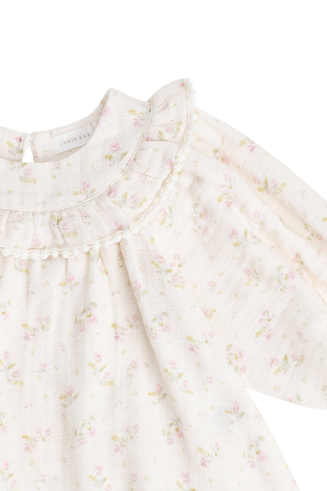 Organic Cotton Muslin Cleo Blouse - Emelia Pink Childrens Top from Jamie Kay USA