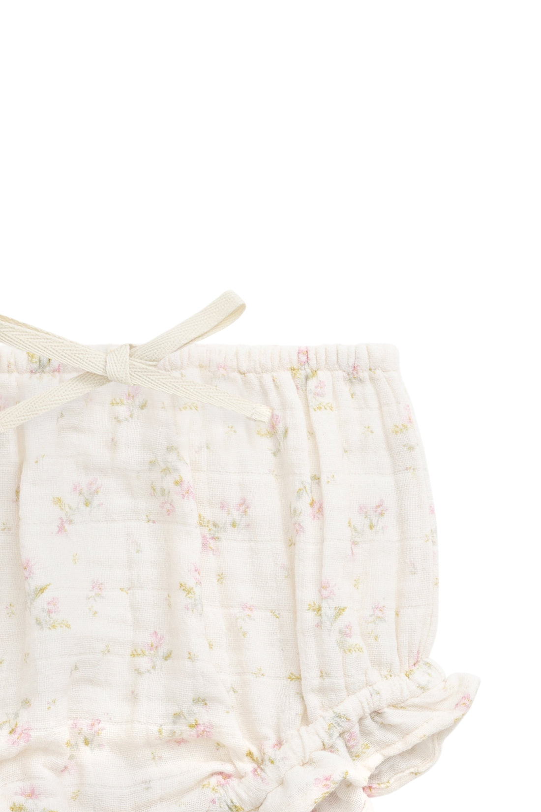 Organic Cotton Muslin Frill Bloomer - Emelia Pink Childrens Bloomer from Jamie Kay USA