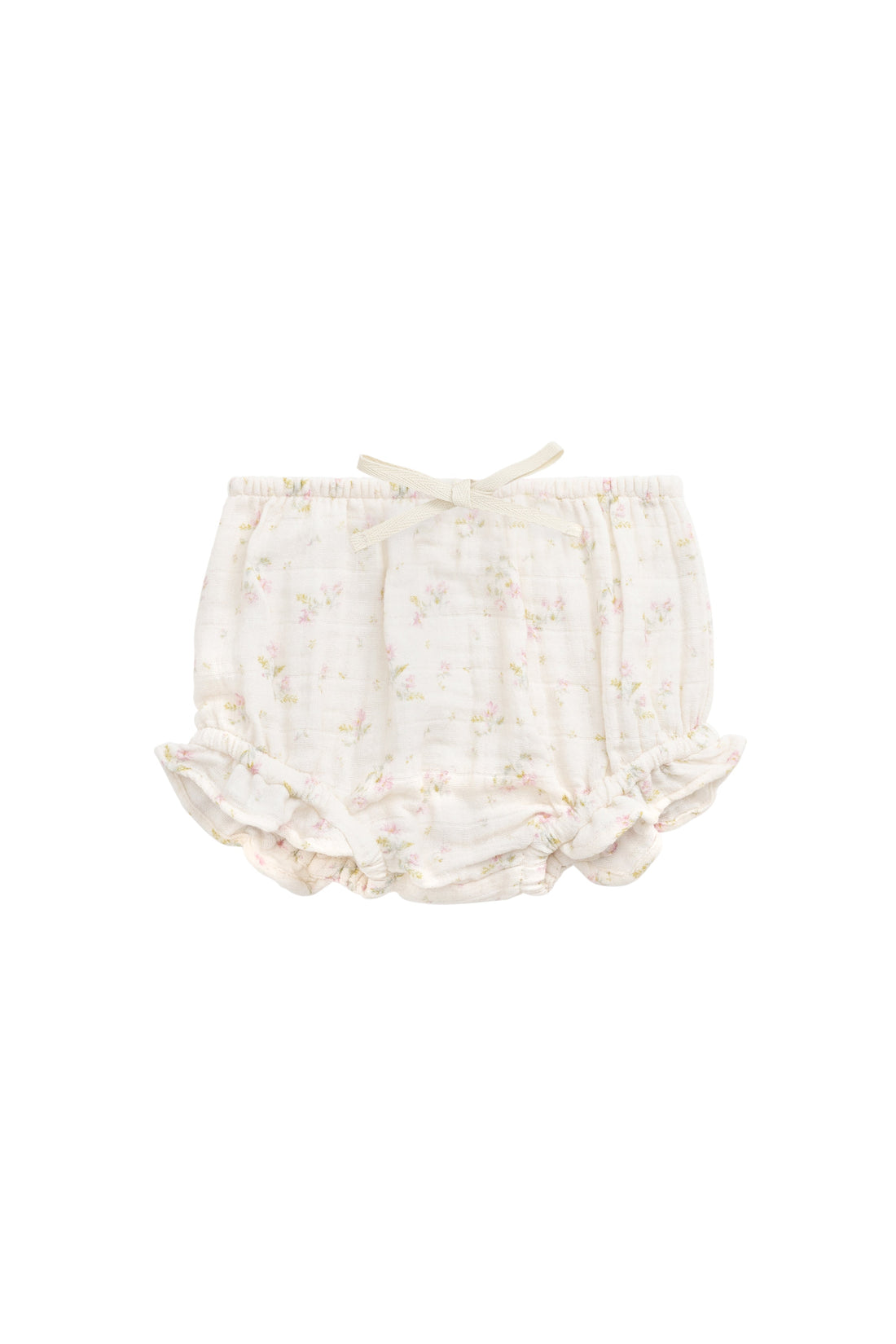 Organic Cotton Muslin Frill Bloomer - Emelia Pink Childrens Bloomer from Jamie Kay USA