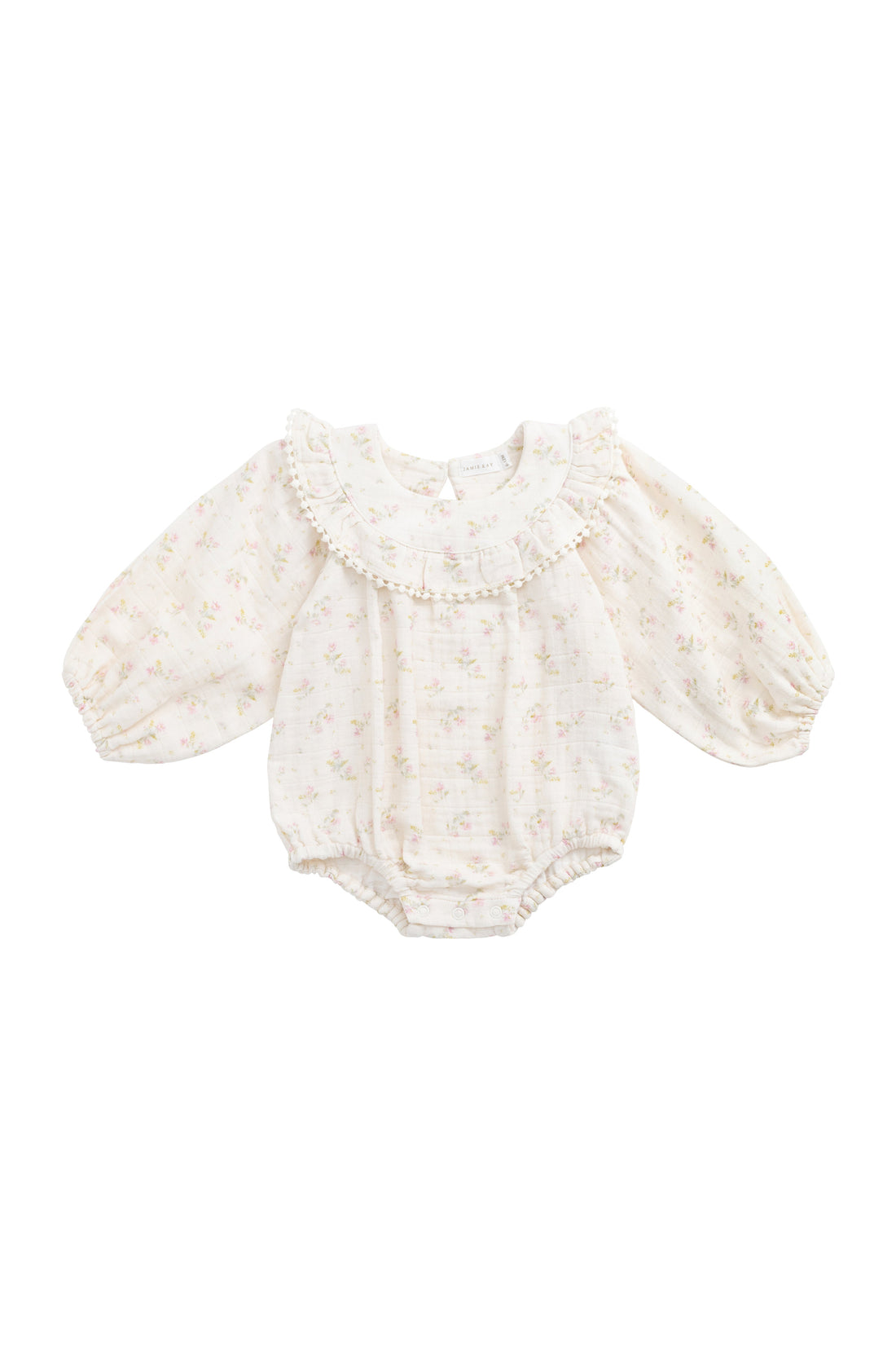 Organic Cotton Muslin Malia Playsuit - Emelia Pink Childrens Playsuit from Jamie Kay USA