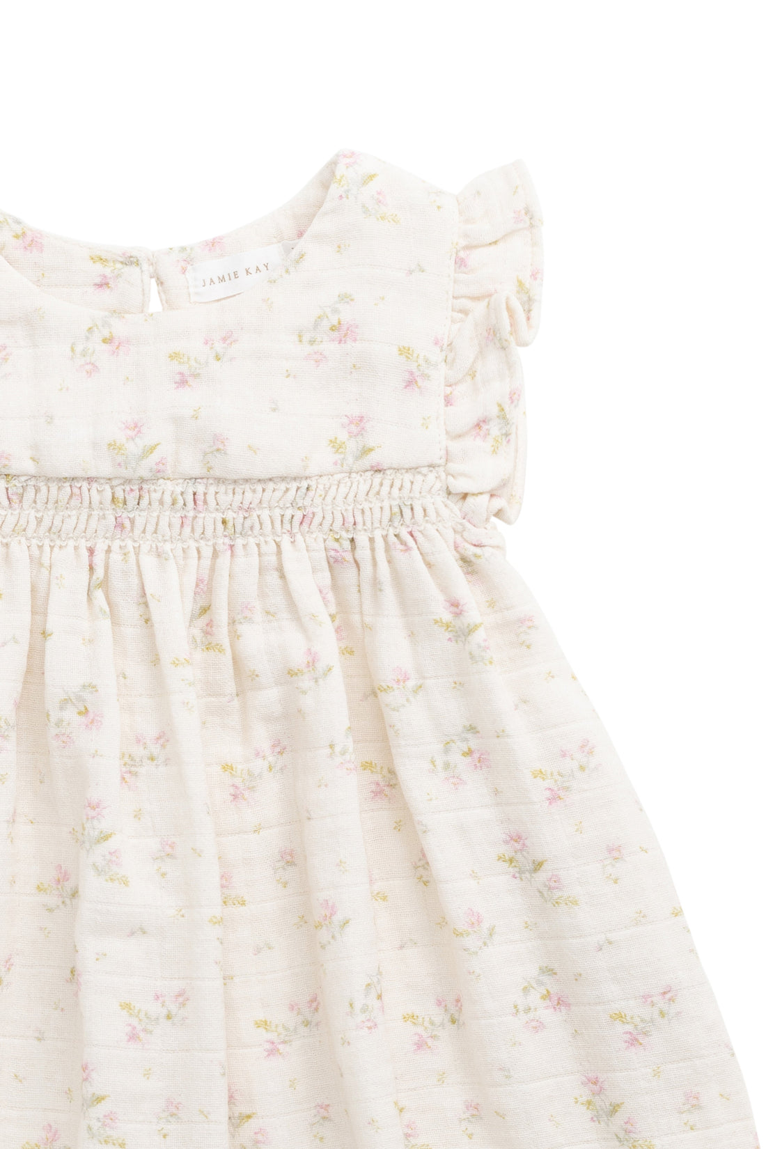 Organic Cotton Muslin Tiana Dress - Emelia Pink Childrens Dress from Jamie Kay USA