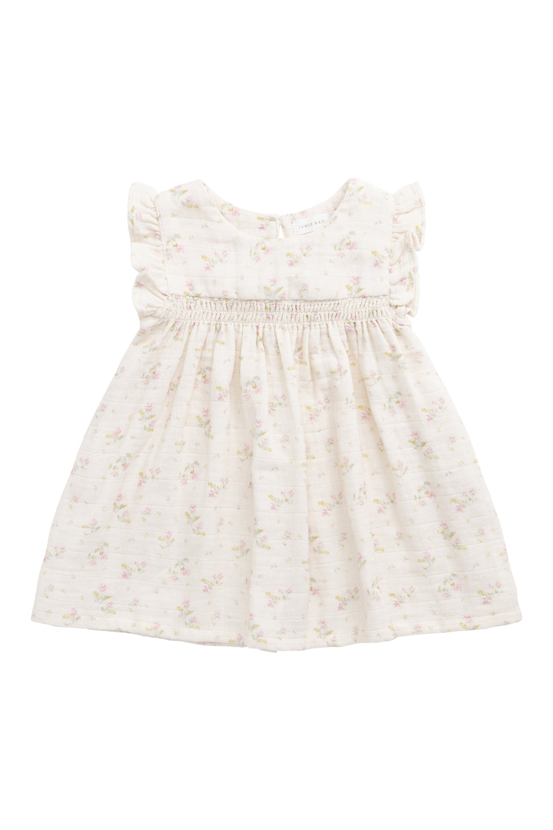 Organic Cotton Muslin Tiana Dress - Emelia Pink Childrens Dress from Jamie Kay USA