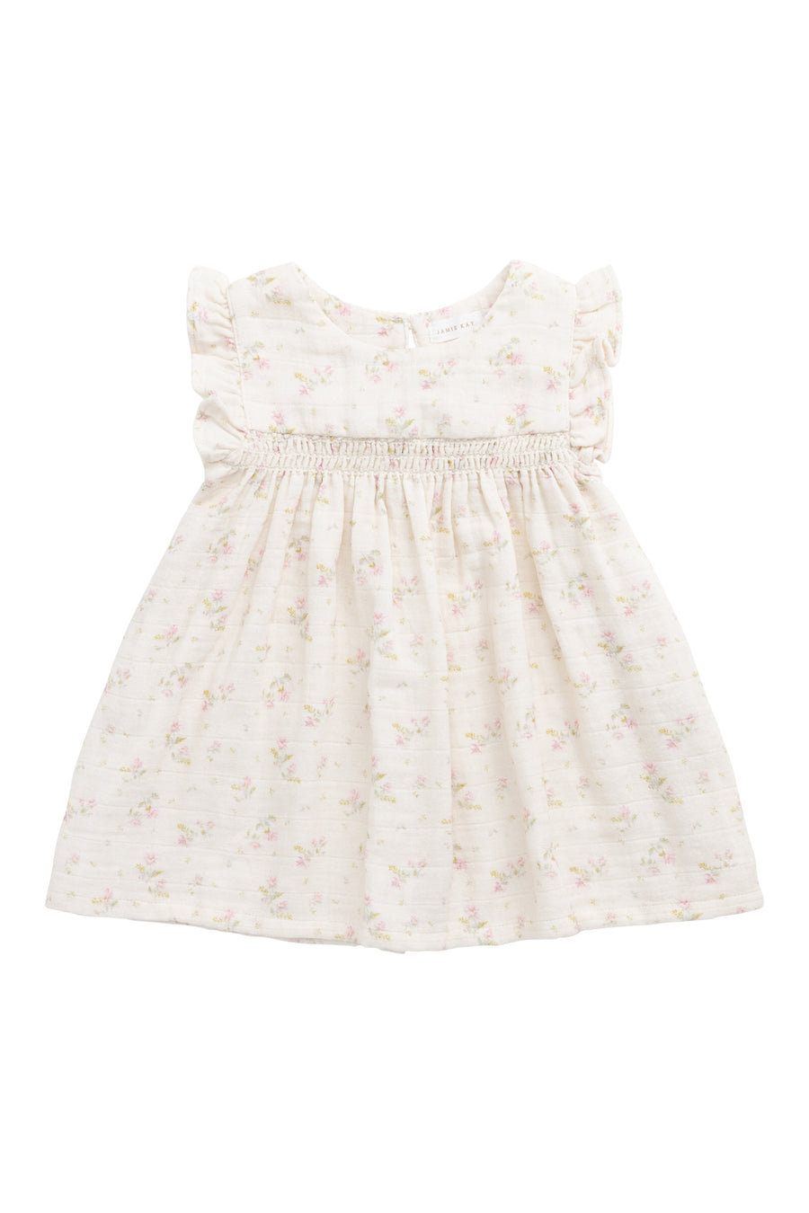 Organic Cotton Muslin Tiana Dress - Emelia Pink Childrens Dress from Jamie Kay USA