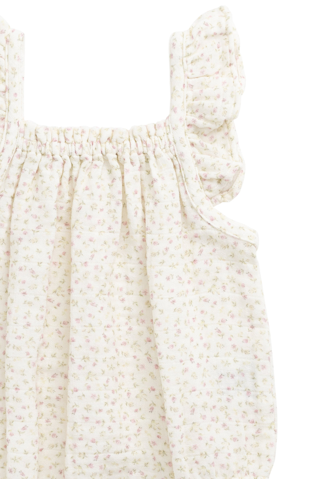 Organic Cotton Muslin Tiana Playsuit - Pippa Pink Childrens Playsuit from Jamie Kay USA