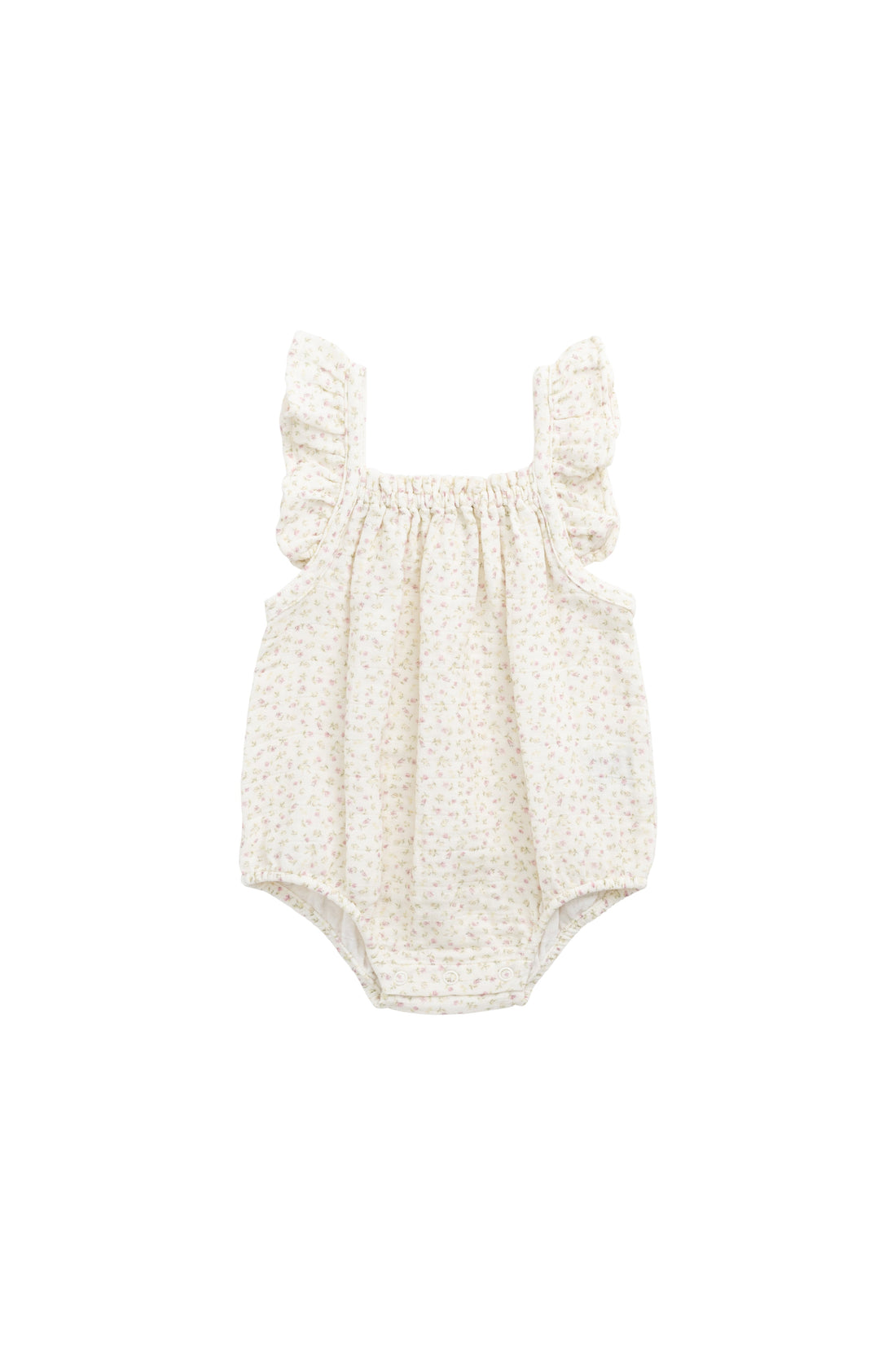 Organic Cotton Muslin Tiana Playsuit - Pippa Pink Childrens Playsuit from Jamie Kay USA