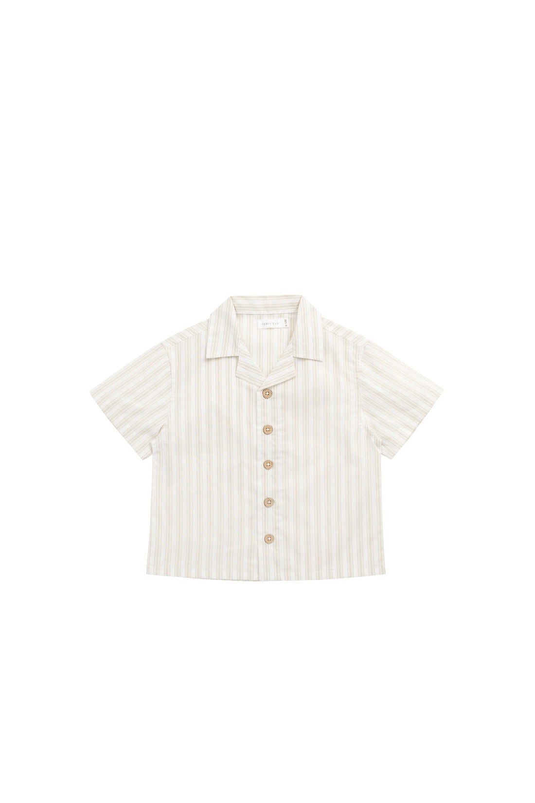 Organic Cotton Silas Shirt - Variegated Stripe Foam Childrens Shirt from Jamie Kay USA