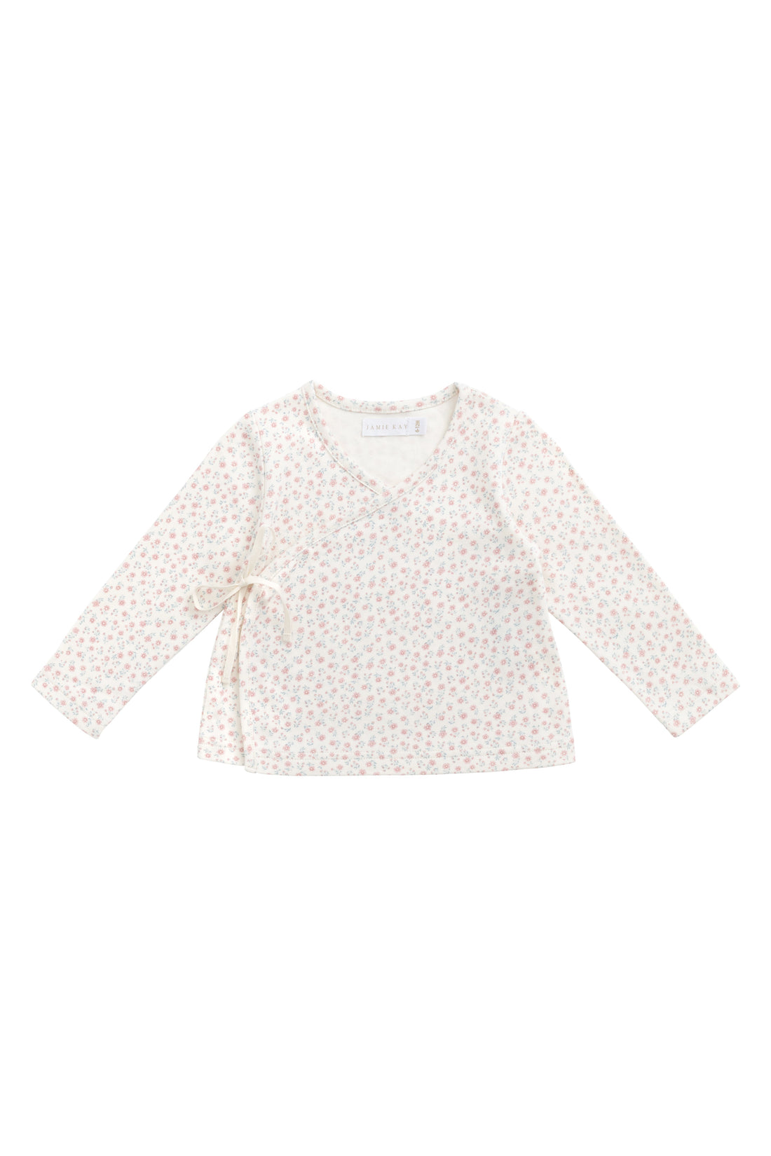 Organic Cotton Wrap Top - Posy Garden Pink Childrens Top from Jamie Kay USA