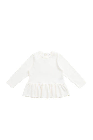 Pima Cotton Bailey Top - Parchment Childrens Top from Jamie Kay USA