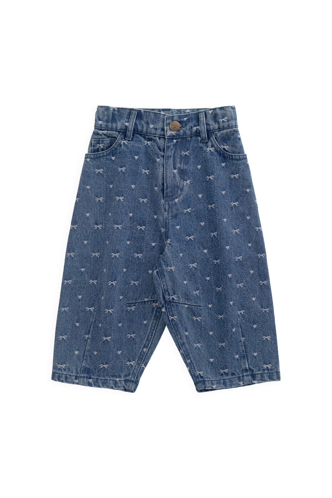 Sierra Pant - Amour Bows Denim Childrens Pants from Jamie Kay USA