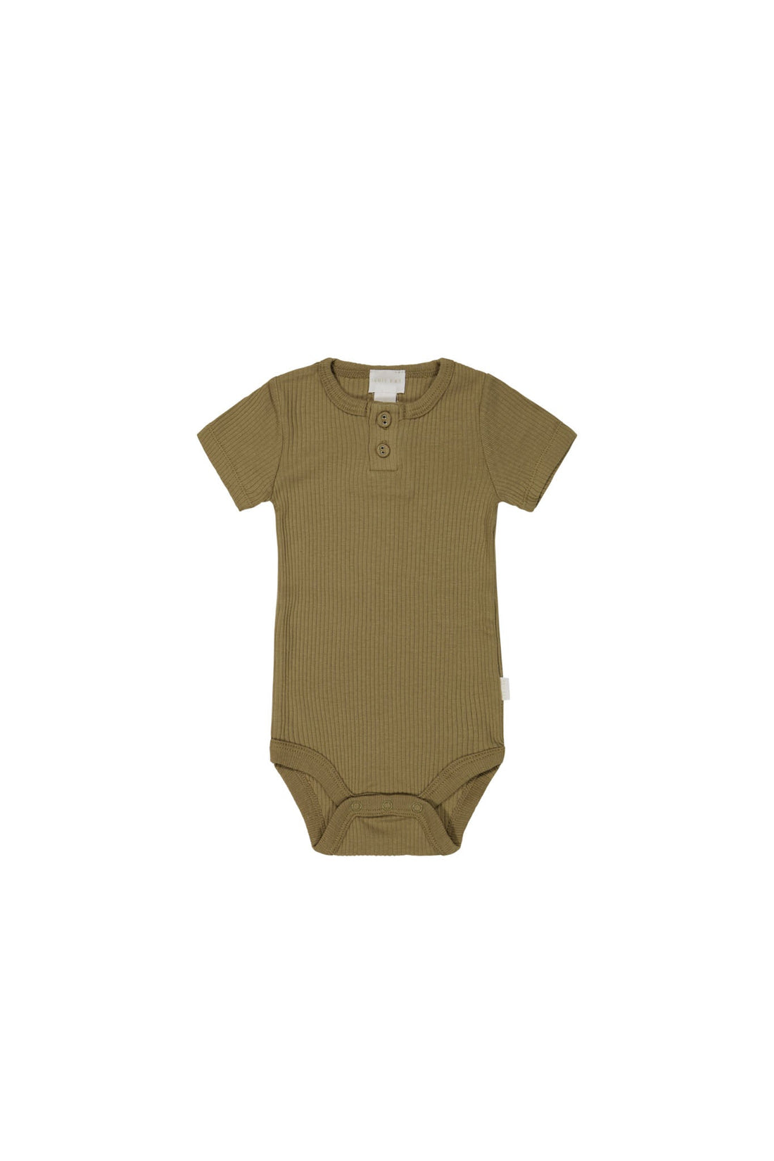 Organic Cotton Modal Darcy Rib Tee Bodysuit - Buffalo Childrens Bodysuit from Jamie Kay USA