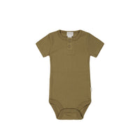 Organic Cotton Modal Darcy Rib Tee Bodysuit - Buffalo Childrens Bodysuit from Jamie Kay USA