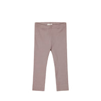 Organic Cotton Modal Everyday Legging - Mauve Shadow Childrens Legging from Jamie Kay USA