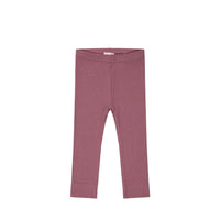 Organic Cotton Modal Everyday Legging - Rosette Childrens Legging from Jamie Kay USA