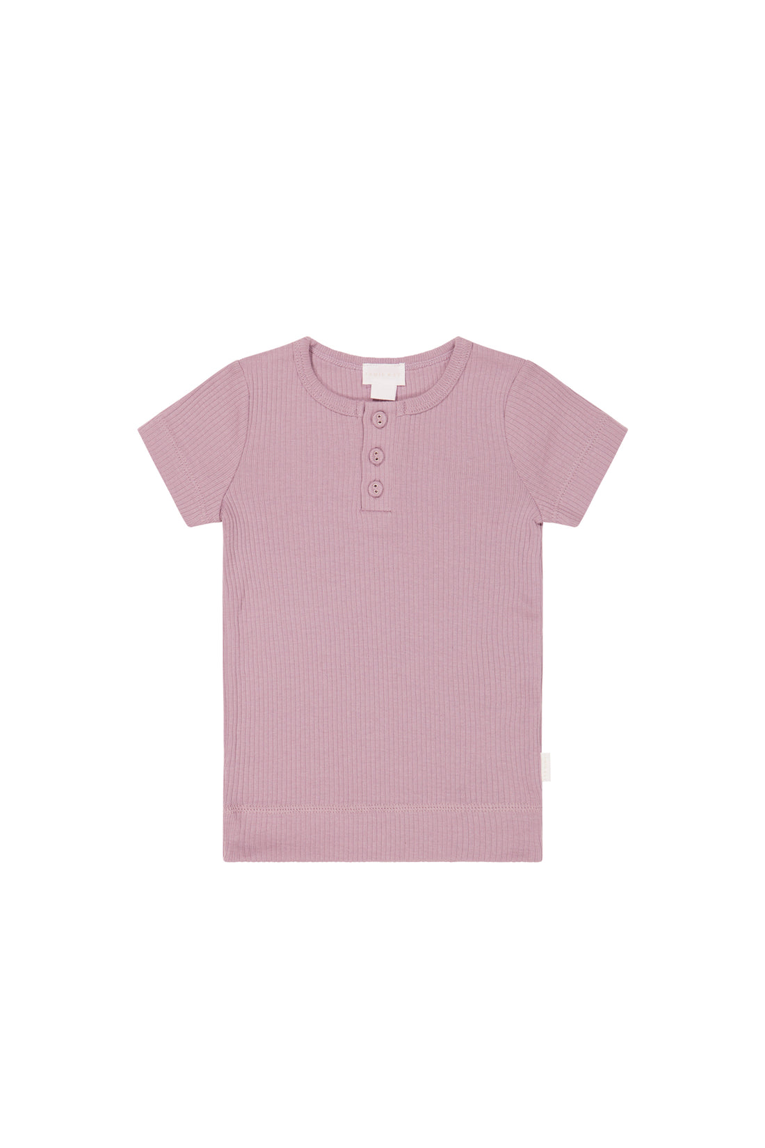 Organic Cotton Modal Henley Tee - Vintage Violet Childrens Top from Jamie Kay USA