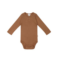 Organic Cotton Modal Long Sleeve Bodysuit - Baker Childrens Bodysuit from Jamie Kay USA