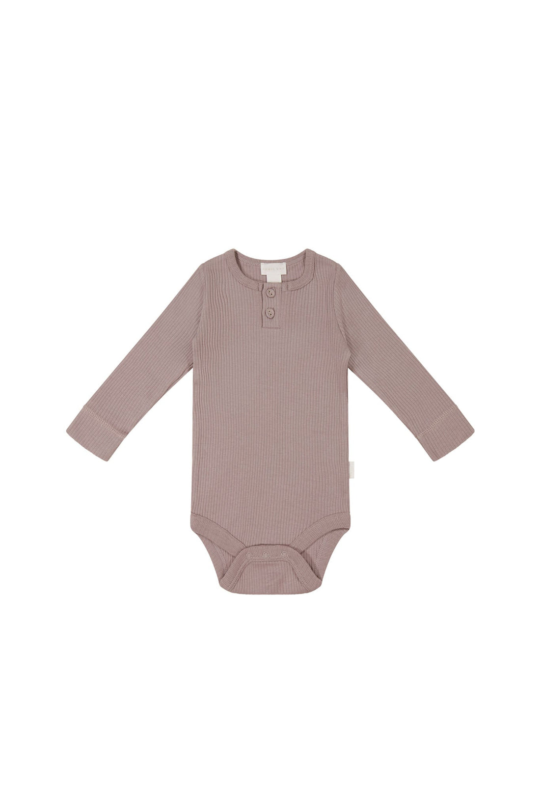 Organic Cotton Modal Long Sleeve Bodysuit - Mauve Shadow Childrens Bodysuit from Jamie Kay USA