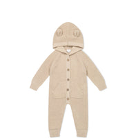 Bear Knit Onepiece - Oatmeal Marle Fleck Childrens Onepiece from Jamie Kay USA