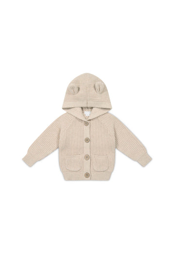 Humphrey Knitted Cardigan - Oatmeal Marle Fleck Childrens Cardigan from Jamie Kay USA