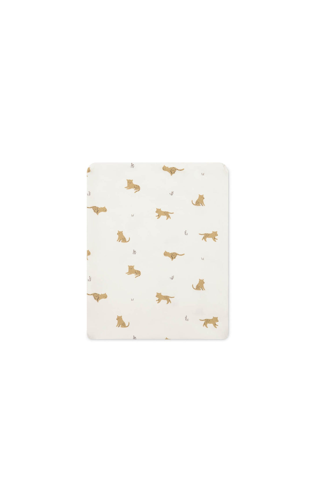 Organic Cotton Cot Sheet - Lenny Leopard Cloud Childrens Bedding from Jamie Kay USA
