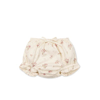 Organic Cotton Frill Bloomer - Lauren Floral Tofu Childrens Bloomer from Jamie Kay USA