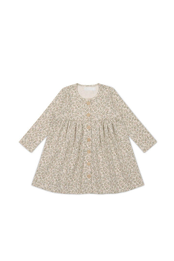 Organic Cotton Poppy Dress - Ariella Eggnog Childrens Dress from Jamie Kay USA