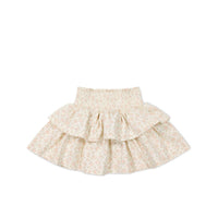 Organic Cotton Ruby Skirt - Rosalie Floral Mauve Childrens Skirt from Jamie Kay USA