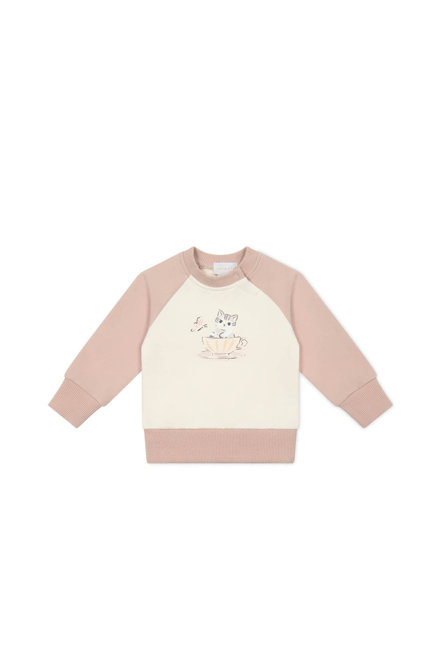 Organic Cotton Tao Sweatshirt - Moon's Garden Dusky Rose Childrens Sweatshirt from Jamie Kay USA