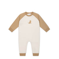 Organic Cotton Tao Sweatshirt Onepiece - Bronzed Leopard Childrens Onepiece from Jamie Kay USA