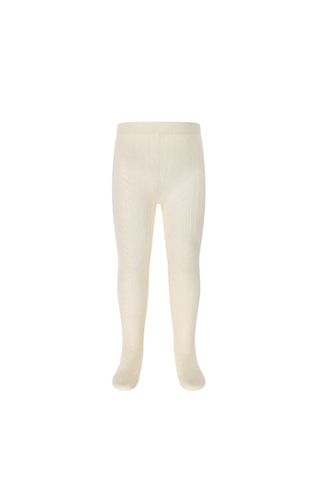 Cable Weave Tight - Milk Childrens Tight from Jamie Kay USA