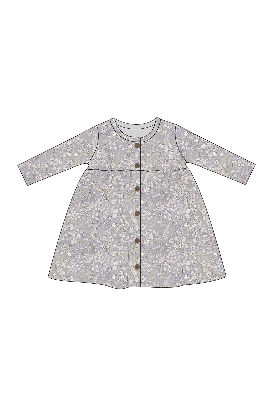 Organic Cotton Poppy Dress - April Lilac Childrens Dress from Jamie Kay USA